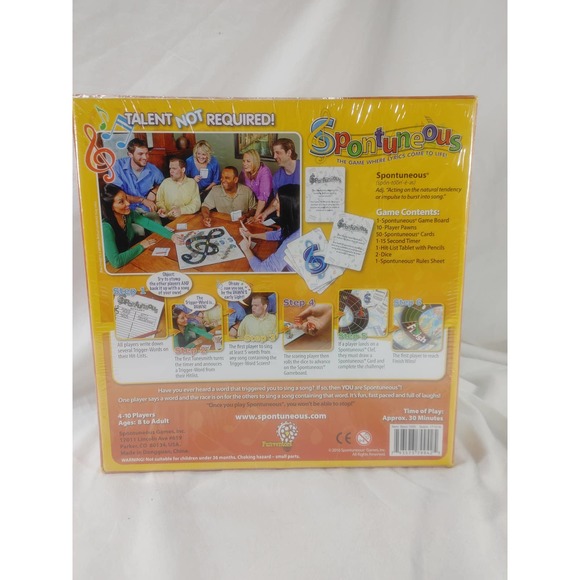 Spontuneous The Game Where Lyrics Come To life New - Picture 2 of 3